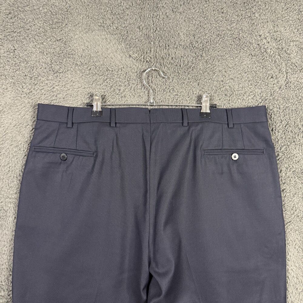 Isaia Pants Mens 38x32 Blue Classic Fit Dress Slacks Super 130s Wool Italy - Picture 6 of 12